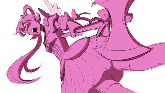 Sketch half-body